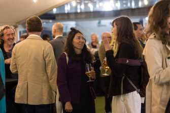 Guests enjoying networking drinks at the Creative Conversations event in April 2024