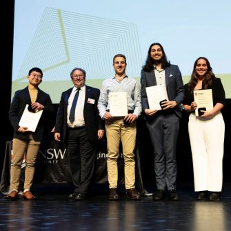 Photo of UNSW Chemical Engineering students at awards night
