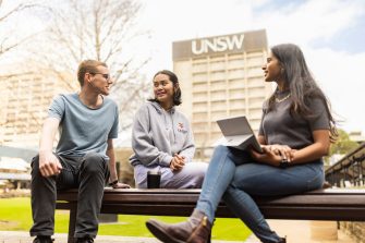 Students gathering at UNSW Sydney Kensington campus