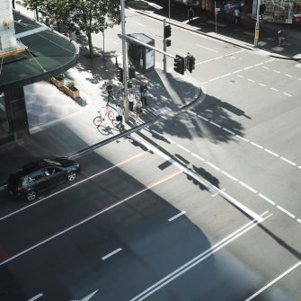 Sydney intersection viewed from above