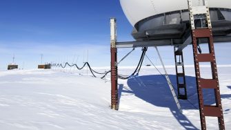 Telecommunication unit of Antarctic research station