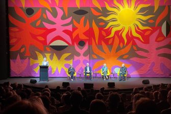 Utzon lecture with guest speakers on stage