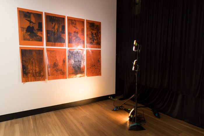 Matthew Paterson, ‘obliviscence’ 2026. Expired tattoo ink, Japanese sumi ink, synthetic polymer on repurposed polythene builders film, 75cm x 46cm each. 