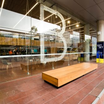 Interior of the Red Centre Built Environment building located on the UNSW Kensington campus