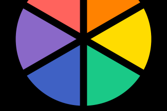 CoPQTI logo with colourful segmented wheel