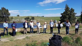 Launch of Let's Talk About Water in October 2020 at Kentucky Creek Dam, Uralla's town water supply.