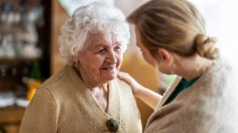 Elderly women at an age care facility