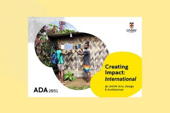 Cover of the Faculty of Arts, Design and Architecture's Creating Impact International book.