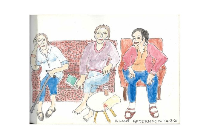 Peter, A Long Afternoon, Watercolor on paper