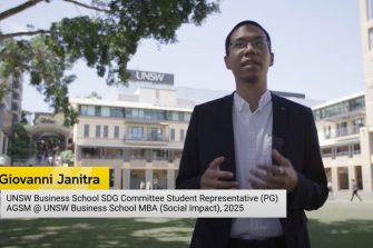 Giovanni Janitra, Student Representative (PG), Business School SDG Committee, AGSM MBA, 2025