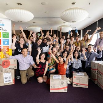 UNSW Business School SDG Committee and volunteers packed over 30 boxes of donated clothes for Upparel