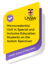 UNSW Credly Badge Microcredential Autism Spectrum