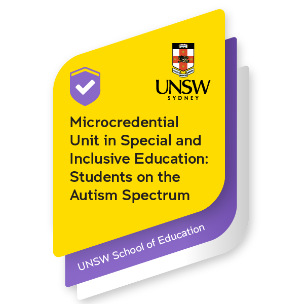 UNSW Credly Badge Microcredential Autism Spectrum