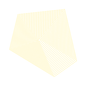 UNSW Sirf shape with concentric lines in yellow