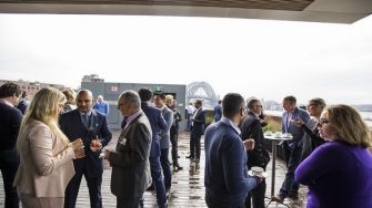 MBA event with the Sydney harbour bridge in the background