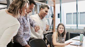 Group of people having a meeting