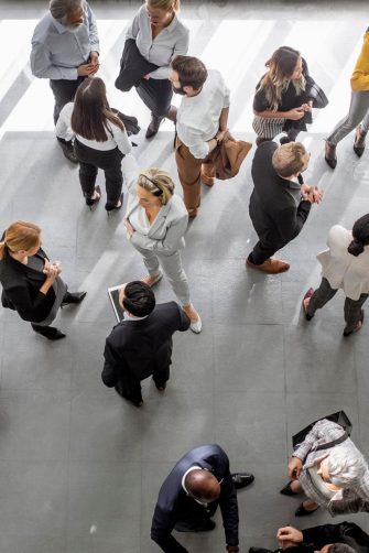 Multiracial group of business people having a meeting