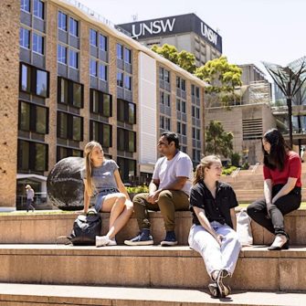 Photo of happy students at UNSW