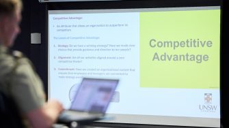 View of a Business lecture slide on Competitive Advantage