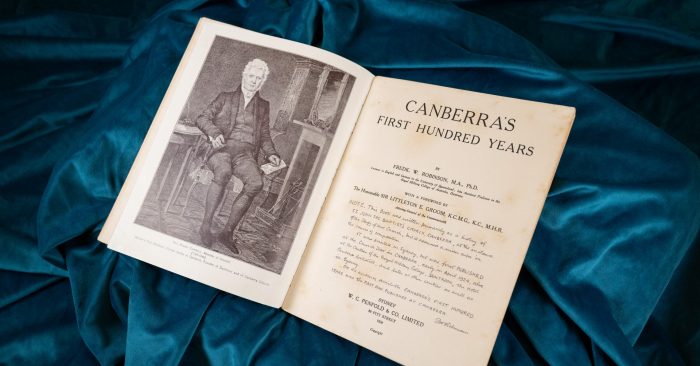 Celebrating 100 years since Canberra’s first published book hit the ...