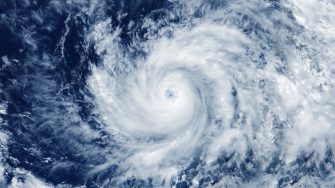Typhoon, hurricane from space. Elements of this image furnished by NASA. High quality photo