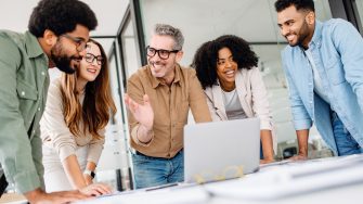 A group of office workers.