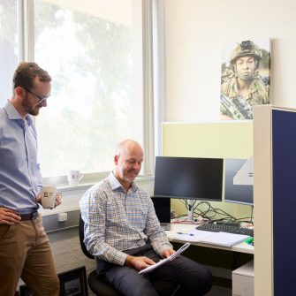 Two men at the Capability Systems Centre 