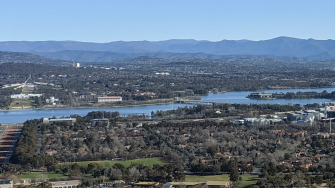 Mount Reid and Mount Campbell from Mount Ainslie