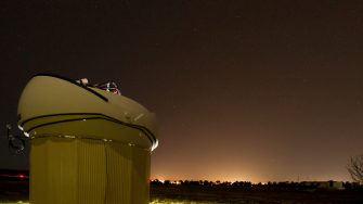 Night shot of the Falcon telescope