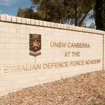 UNSW sign at the front of ADFA