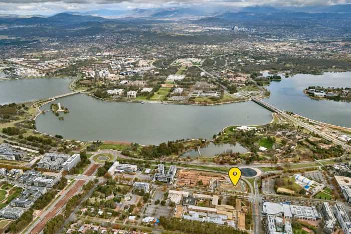 Overhead photo of the Parkes construction site