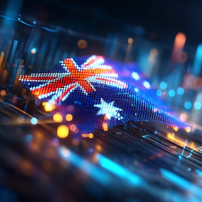 Digital visualisation of Australian flag