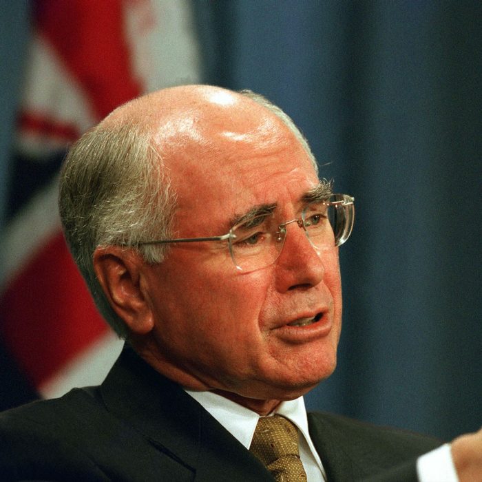 John Howard doing a speech in Parliament