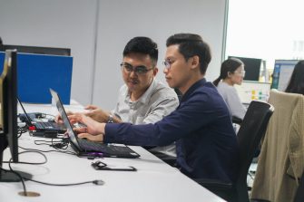 Picture of a team working on digital engineering projects