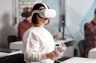 Person using VR equipment