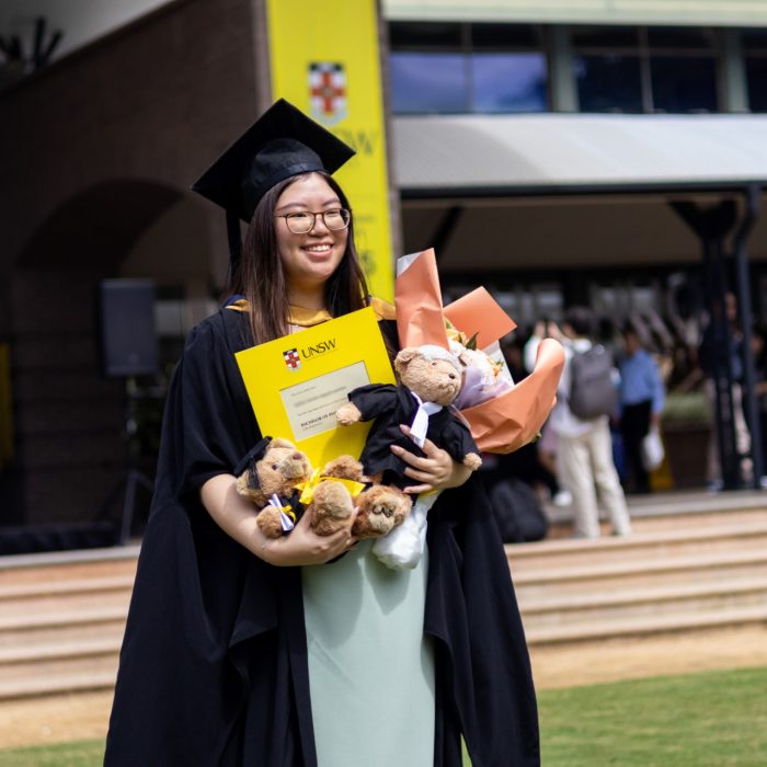 Students and guests celebrating Graduations at the March 2025 ceremonies on Kensington Campus