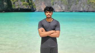 Photo of UNSW student on a beach