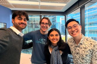 Sara Kanderia with UNSW alumni Andy Huynh and her fellow Co-NNECTIONS peers