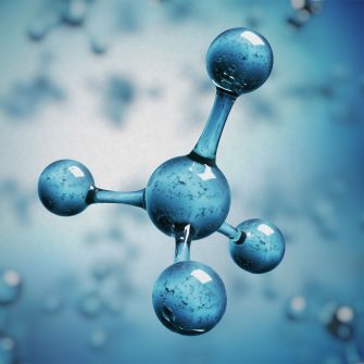 Methane or Ammonium molecules. Science concept, 3D rendered illustration