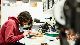 Photograph of biomedical engineering students