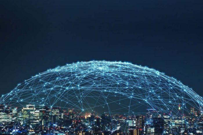 Interconnected city graphic from RIIS flyer