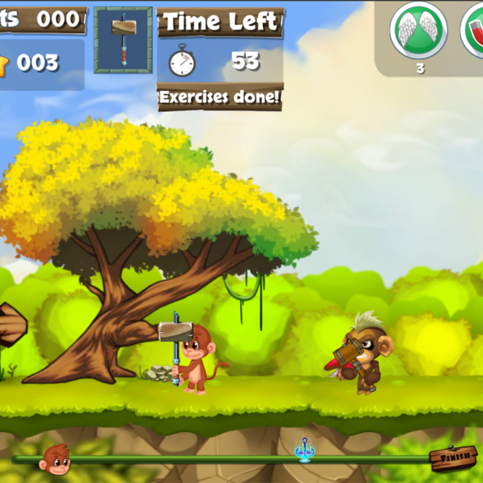 Screenshots from the Say Bananas speech therapy game