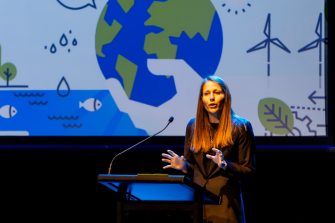 UNSW Energy Institute CEO Dani Alexander speaking at the 2025 State of Energy Research Conference
