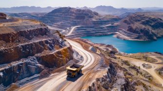 Stock image of a mine