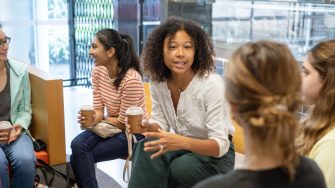 Women having coffee