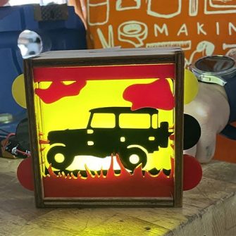 Students created lightboxes in the Indigenous Youth Leadership Program