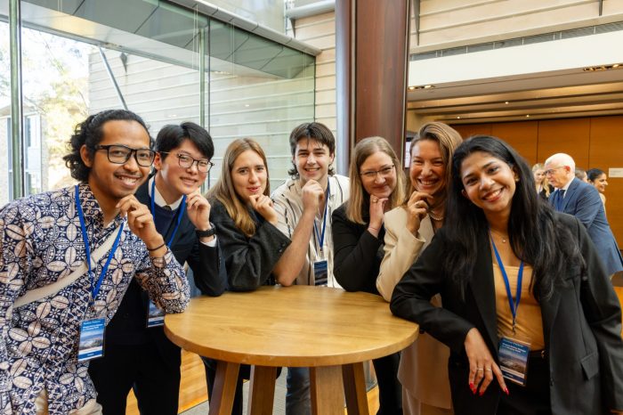 Delegates during networking break.