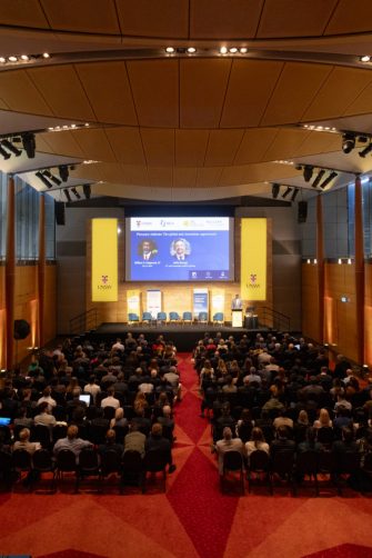 Participants Seated at nuclear futures conference.