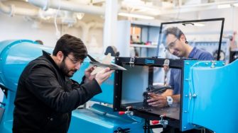 Mechanical Engineering students working on aerodynamics