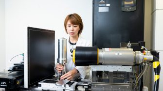 Female student in chemistry lab